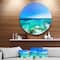 Designart - Seashore with Clear Water and Sky' Disc Seashore Metal Circle Wall Art